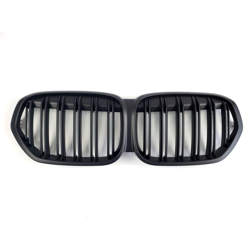 Kidney Grilles M-Look (2020-2022, Black Matte) for BMW X1 F48 2015-2022 - image 2