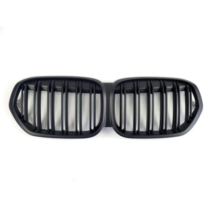 Kidney Grilles M-Look (2020-2022, Black Matte) for BMW X1 F48 2015-2022 - image 2