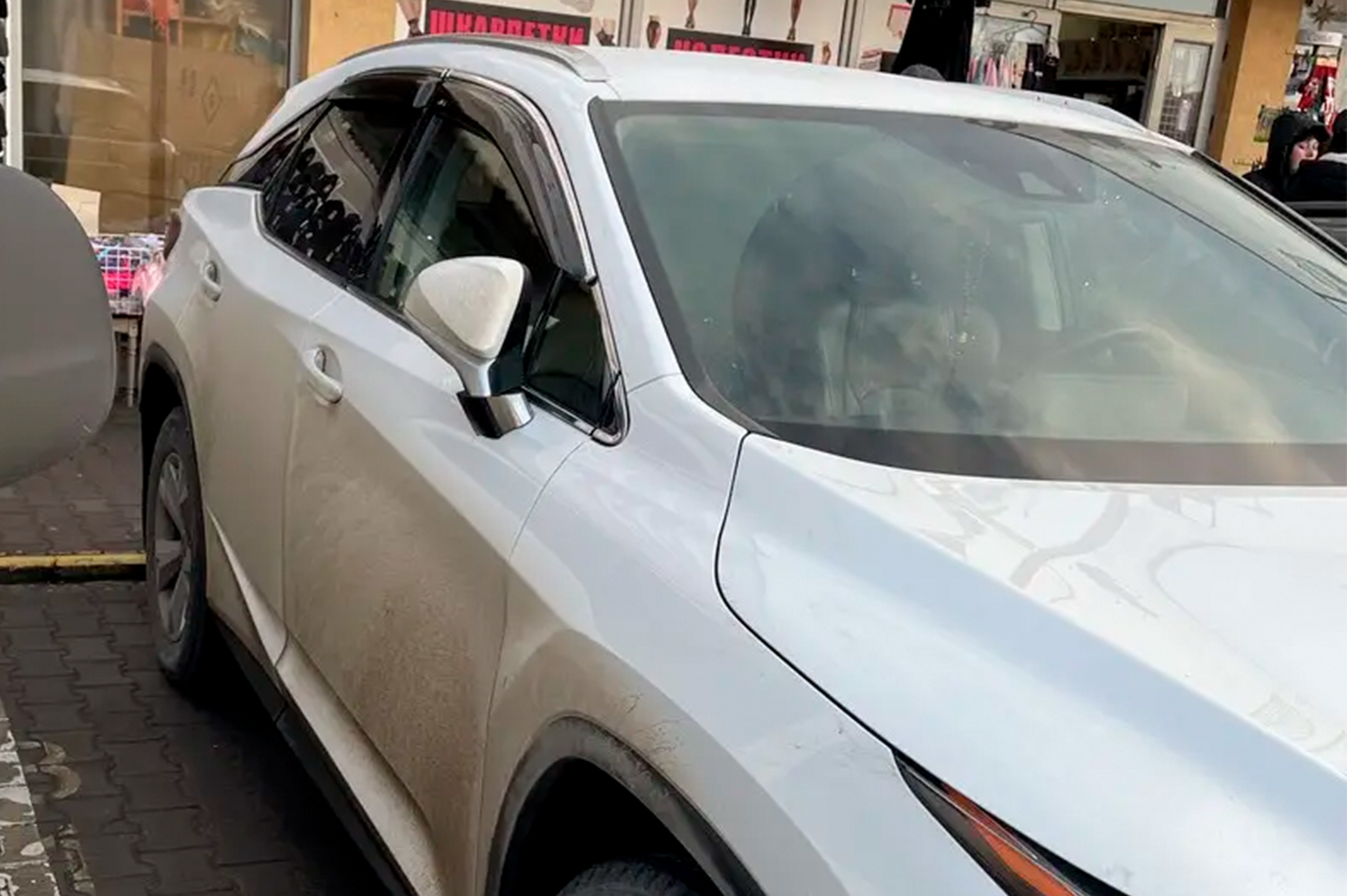 Window deflectors with chrome trim LONG (4 pcs, HIC) for Lexus RX 2016-2022 - image 1