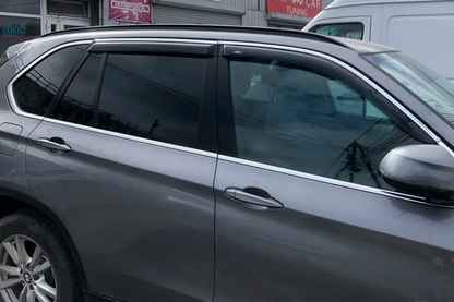 Window deflectors with chrome trim (4 pcs, HIC) for Nissan Qashqai 2014-2021 - image 8
