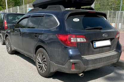 Window visors with chrome trim (4 pcs, HIC) for Subaru Outback 2014-2019 - image 2