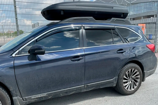 Window visors with chrome trim (4 pcs, HIC) for Subaru Outback 2014-2019 - image 1
