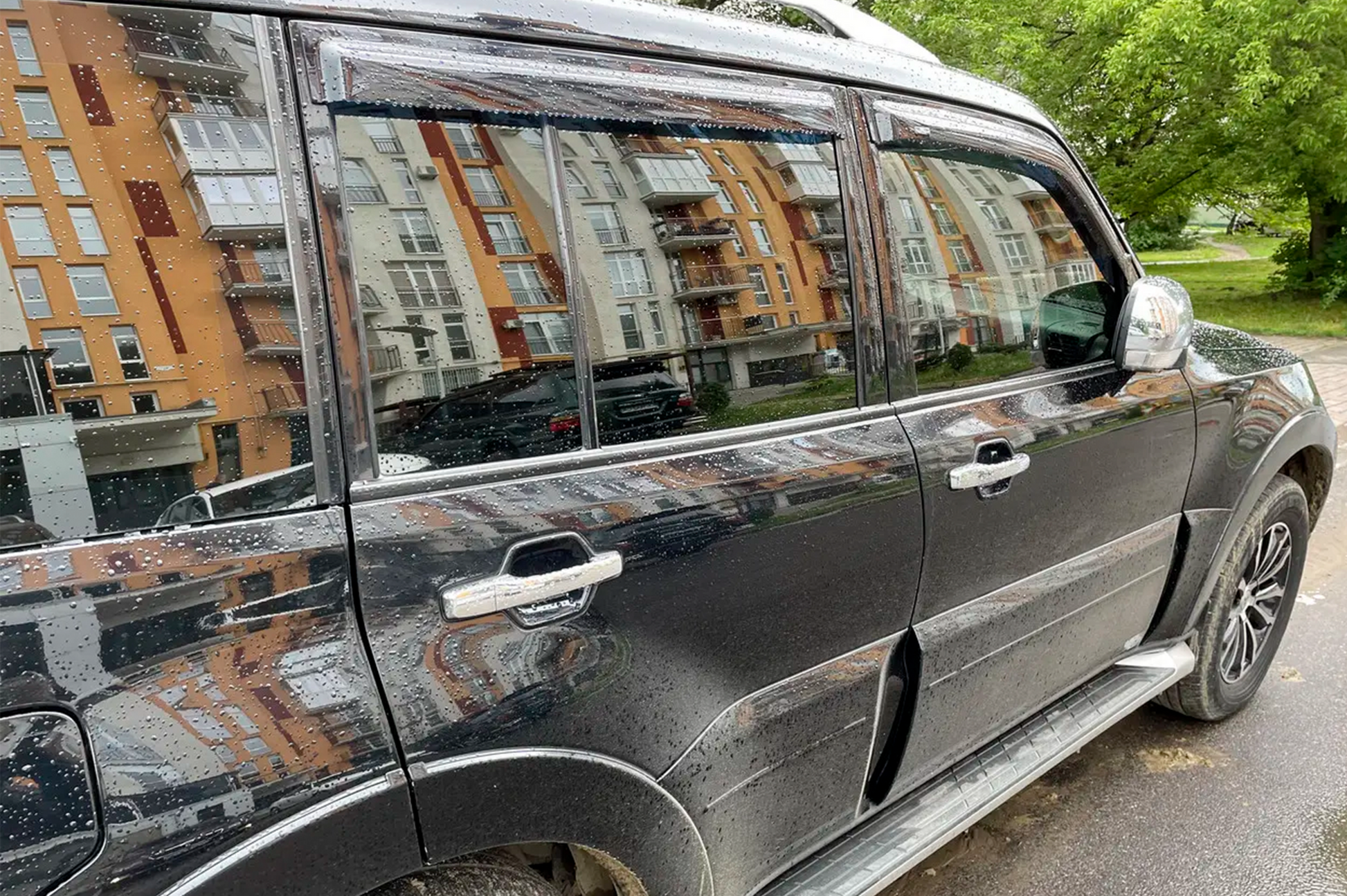 Window Deflectors (4 pcs, HIC) for Mitsubishi Pajero Wagon III 1999-2006 - image 6