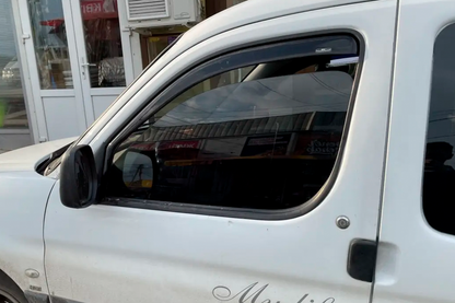 In-channel window deflectors (2 pcs, HIC) for Peugeot Partner 1996-2008 - image 1