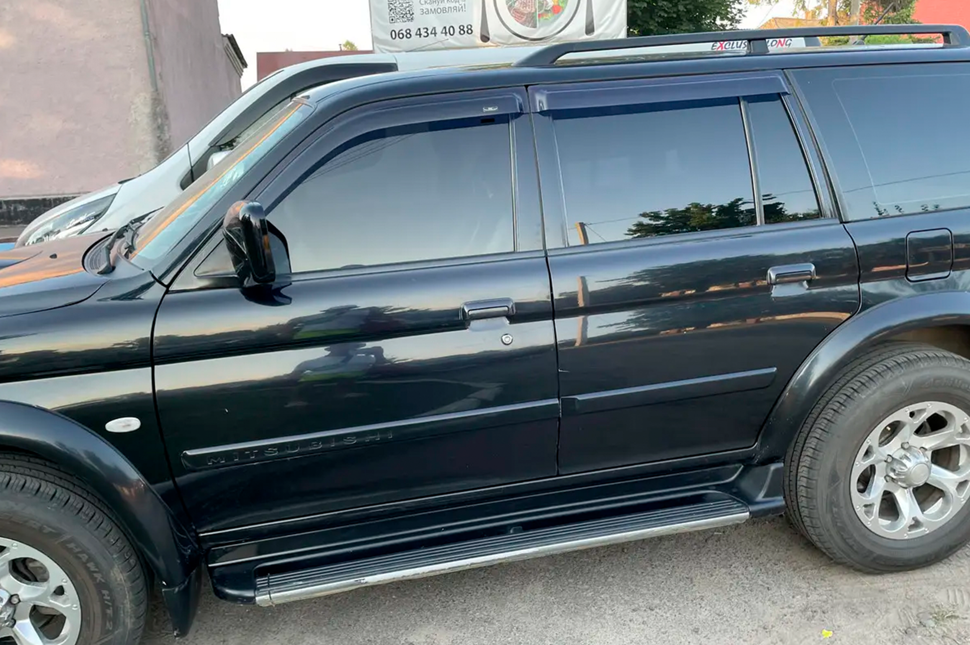 Window Deflectors (4 pcs, HIC) for Mitsubishi Pajero Sport 1996-2007 - image 1