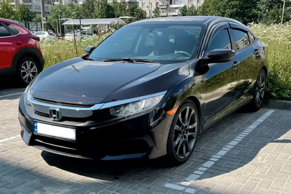 Window Deflectors (4 pcs, HIC) for Honda Civic Sedan X 2016-2021 - image 2