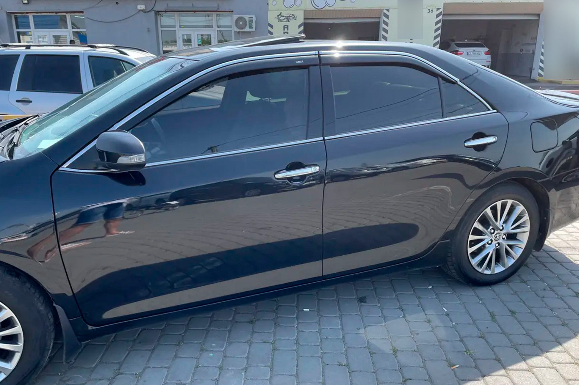 Window visors with chrome trim (2011-2017 EU / 2011-2014 USA, 4 pcs, HIC) for Toyota Camry 2011–2017 - image 4