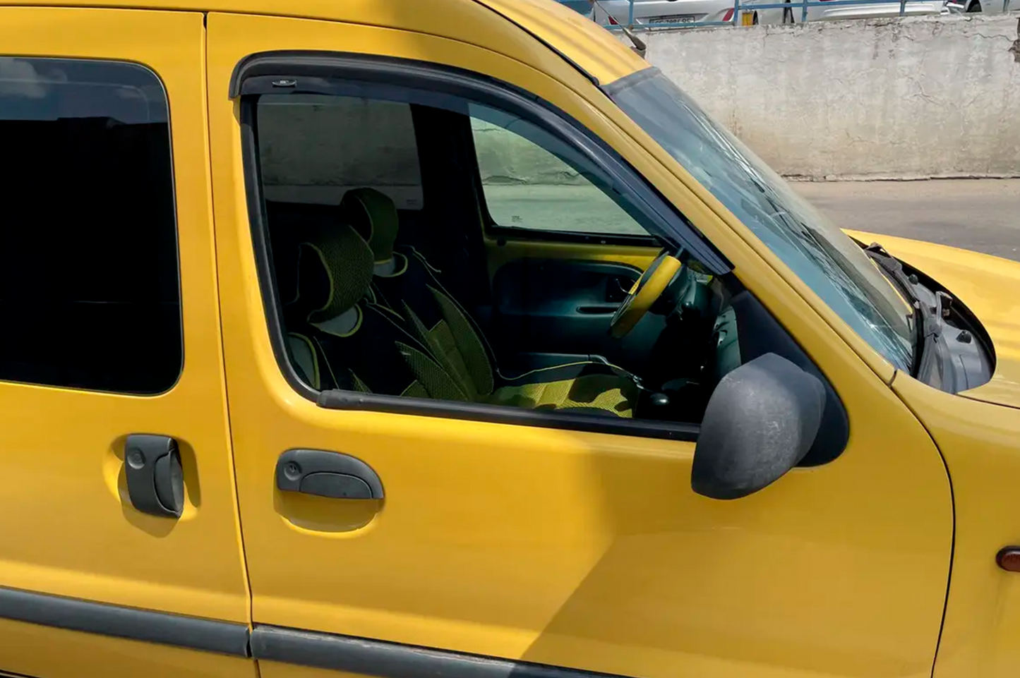 Window Deflectors 8 cm (2 pcs, HIC) for Renault Kangoo 1998-2008 - image 1