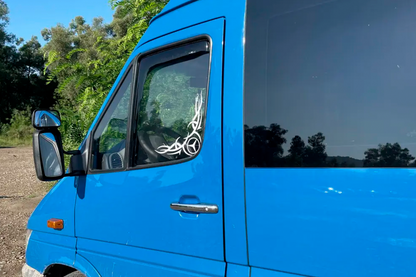 In-channel window deflectors (2 pcs, HIC) for Mercedes Sprinter W901/902/903/904/905 1995-2006 - image 3