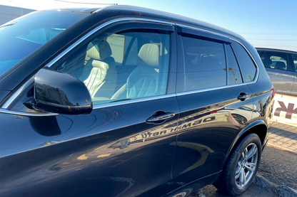 Window deflectors with chrome trim (4 pcs, HIC) for BMW X5 F15 2013-2018 - image 8