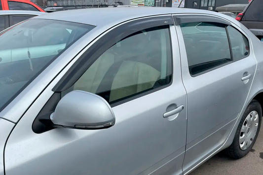 Window Deflectors Liftback (4 pcs, HIC) for Skoda Octavia II A5 2006-2010 - image 1