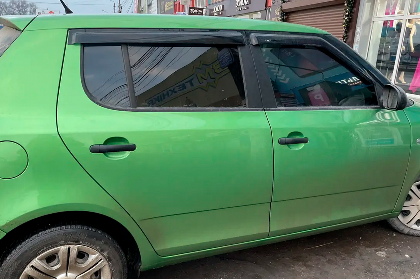 Window Deflectors HB (4 pcs, HIC) for Skoda Fabia 2007-2014 - image 2