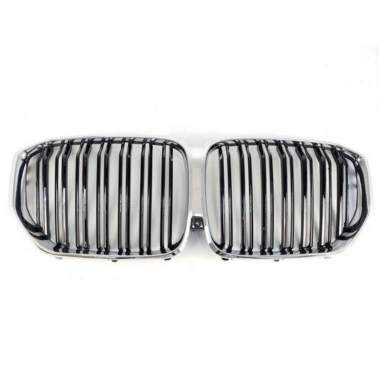 Kidneys M-Look (2019-2022, Gloss Black with Chrome Trim) for BMW X5 G05 2019- - image 2