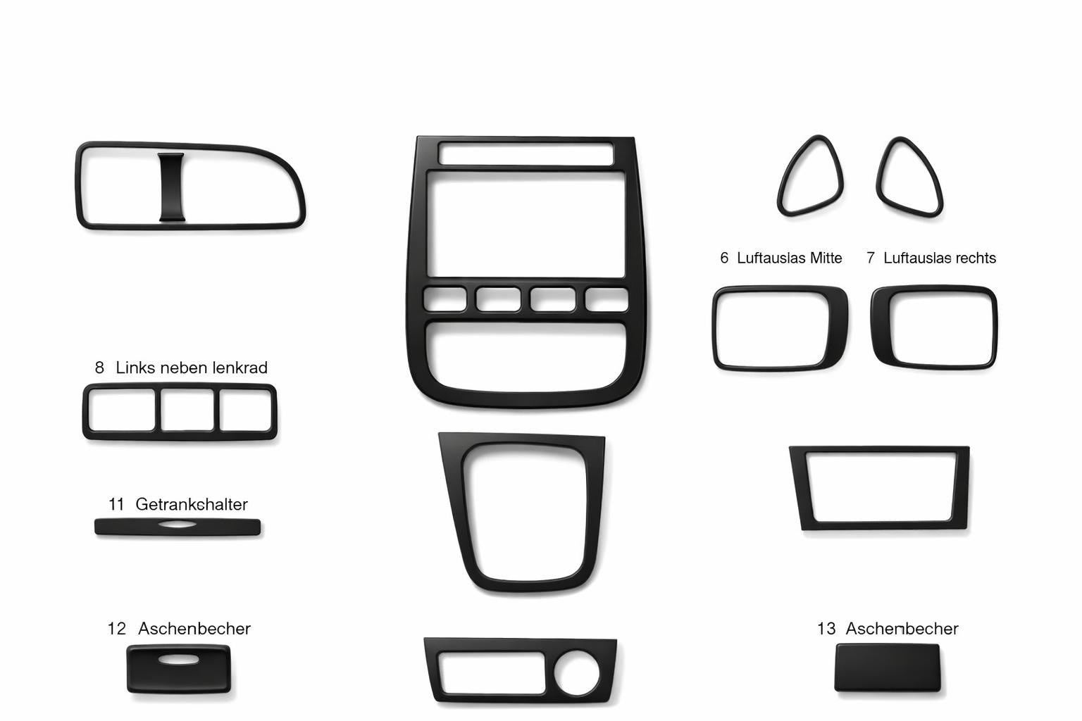 Dashboard Trim Covers for Kia Clarus 1996-2001 - image 1