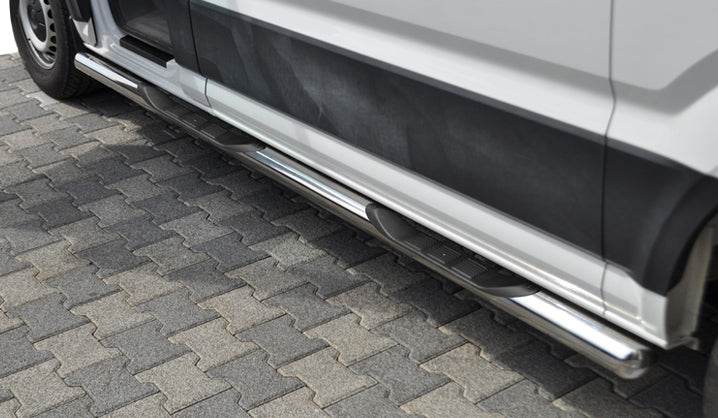 Lateral pipe B2 (2 PCs, stainless steel) for Man TGE - Reelken Auto