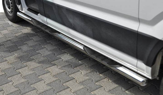 Lateral pipe B2 (2 PCs, stainless steel) for Man TGE - Reelken Auto