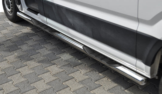 Side pipes (2 PCs, stainless steel) for Volkswagen Crafter 2016- - image 1