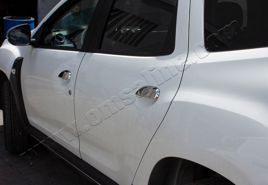 Chrome Door Handle Covers (4 pcs, Stainless Steel) for Renault Duster 2018-2024 - image 1