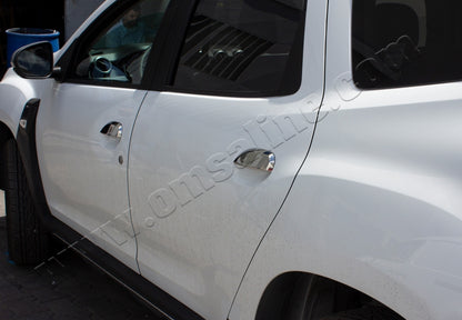 Chrome Door Handle Covers (4 pcs, Stainless Steel) for Renault Duster 2018-2024 - image 1