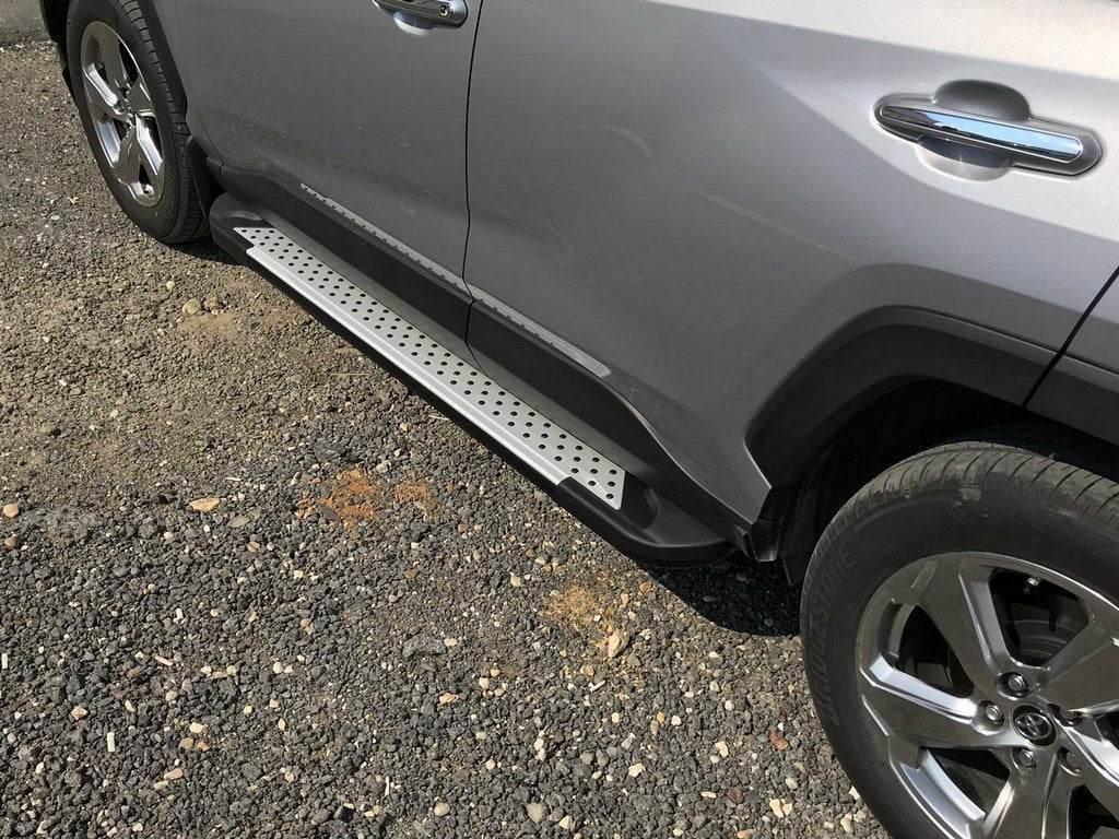 Lateral platforms Allmond Grey (2 pieces, aluminum) for Toyota Rav 4 2019- - Reelken Auto