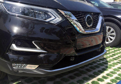 The front bumper spoiler (2017↗︎, stainless steel) for Nissan Qashqai 2014-2021 - image 5