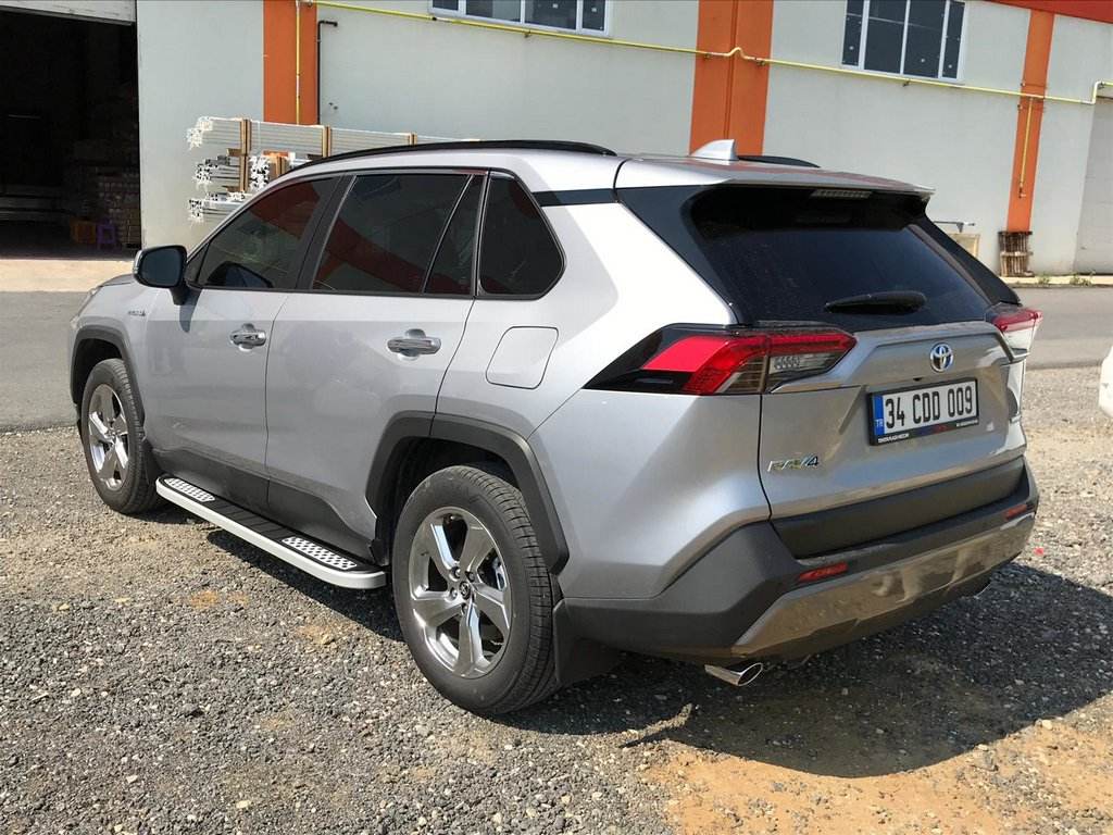 Side sills Tayga V2 (2 pieces, aluminum) for Toyota Rav 4 2019- - Reelken Auto