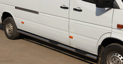 Side Pipes (2 pcs, Stainless Steel) for Mercedes Sprinter W901/902/903/904/905 1995-2006 - image 1