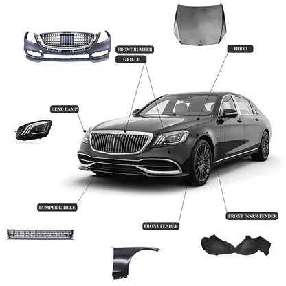 Facelift Kit to X222 Maybach S600 for Mercedes S-сlass W221 2005-2013 - image 3