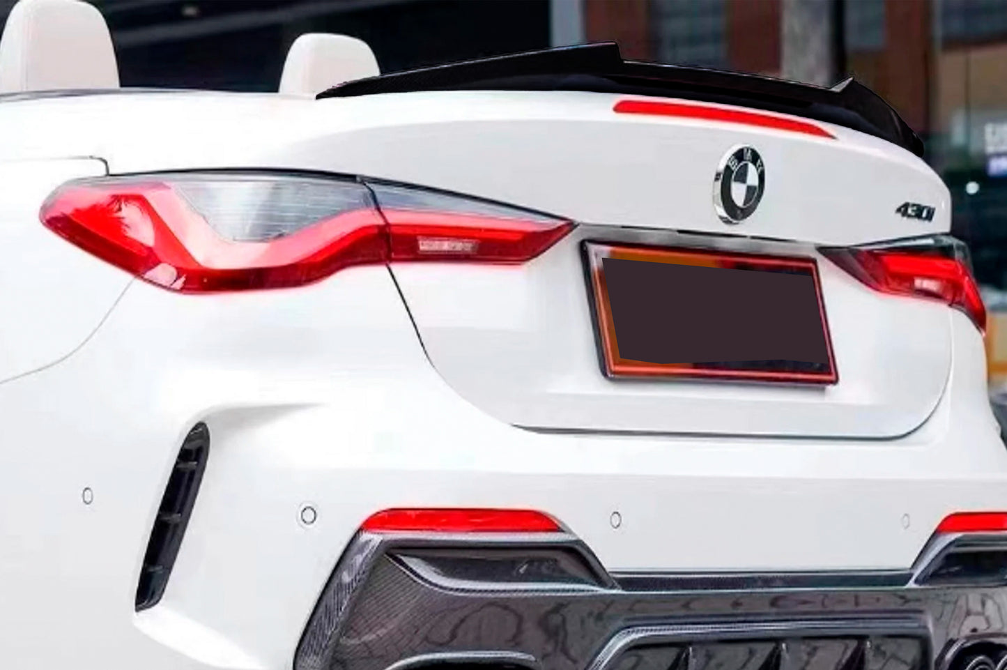 M4-Style Spoiler (for G23, Gloss Black) for BMW 4 Series G22/23/26 2020- - image 1