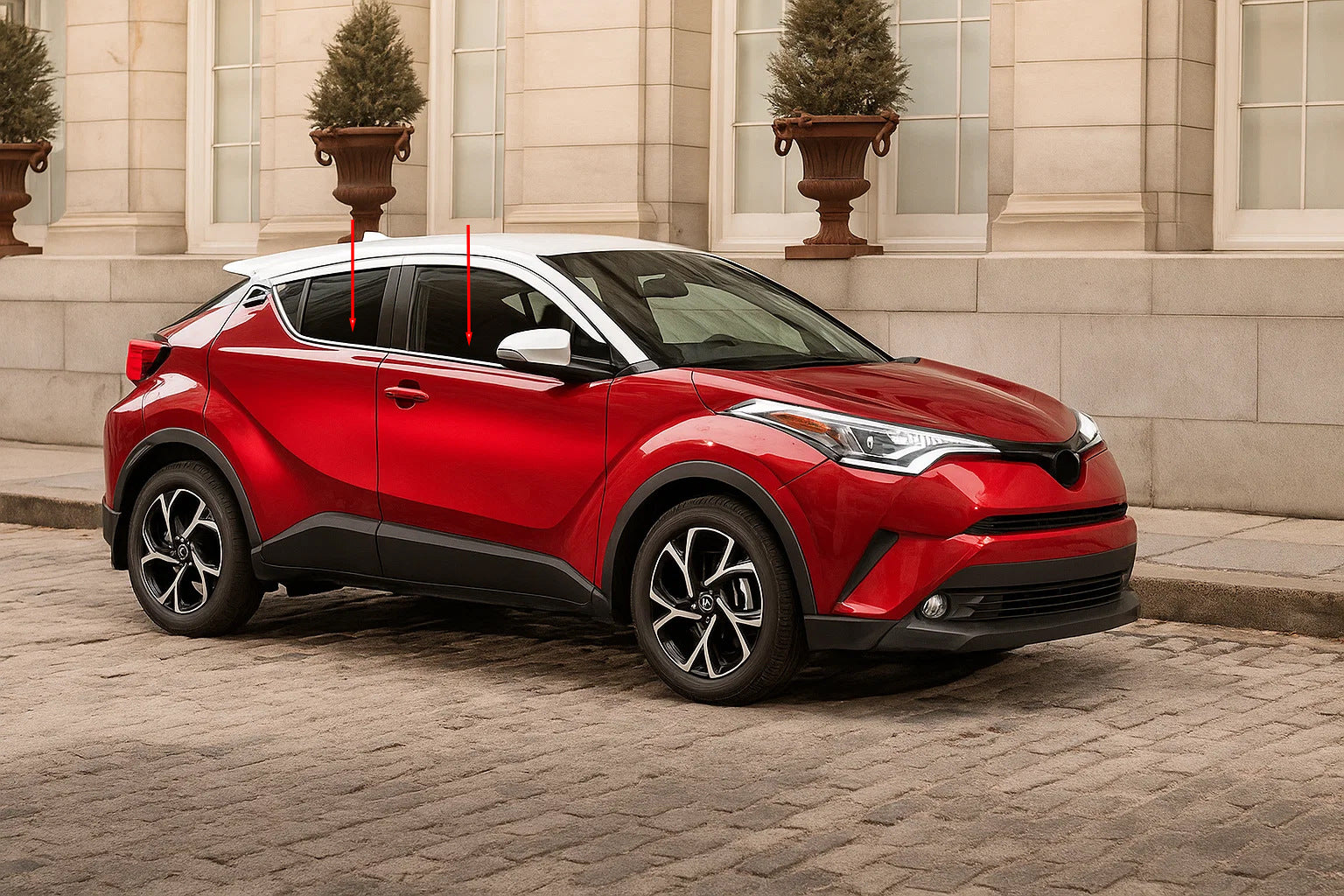 Window Trim OmsaLine (4 pcs, Stainless Steel) for Toyota C-HR 2016-2023 - image 4