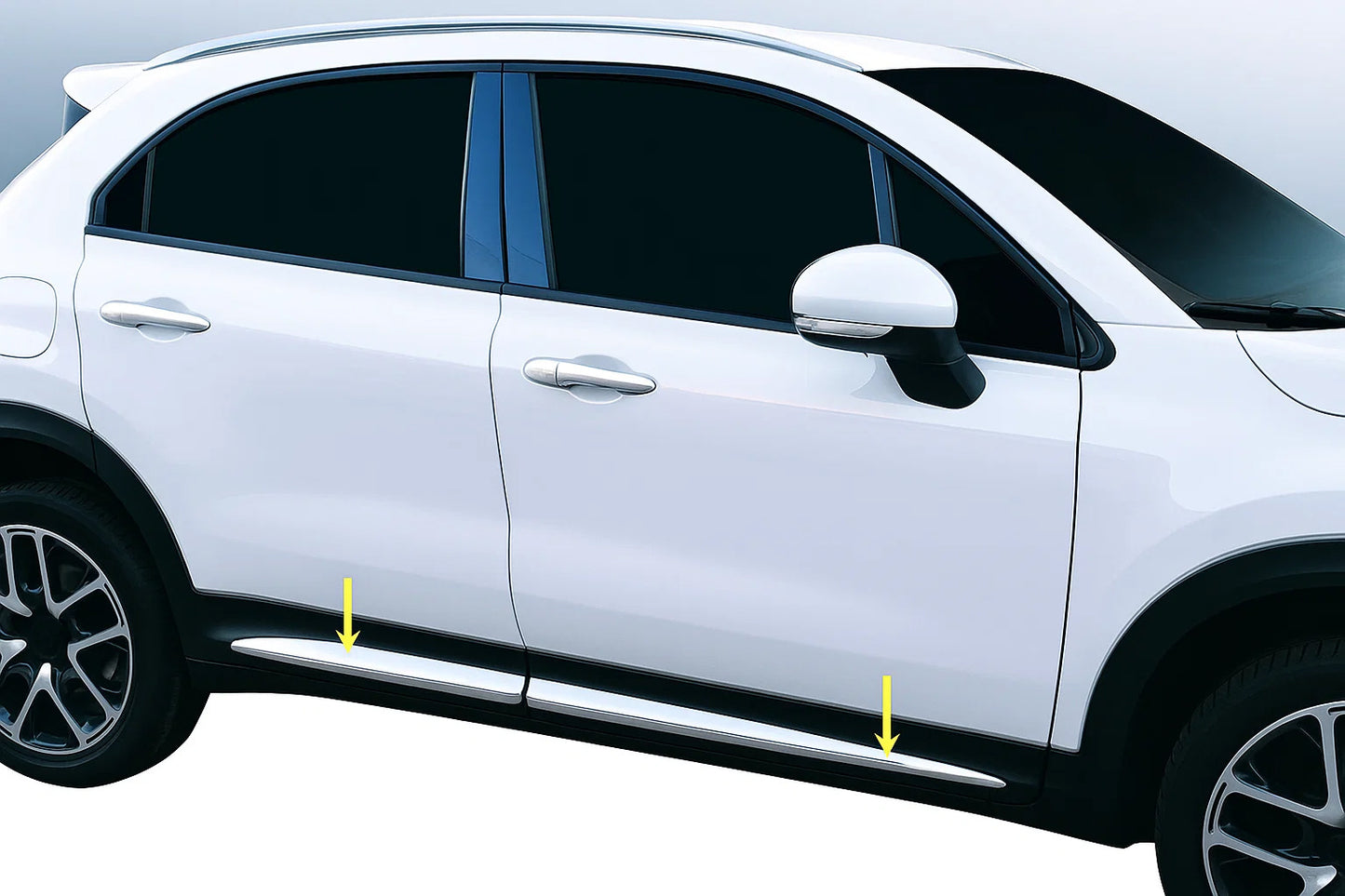 Door Mouldings Chrome (4 pcs) for Fiat 500X 2014-2024 - image 4