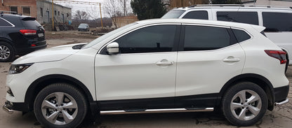 Side Bars (2017-2021, 2 pcs, Stainless Steel) for Nissan Qashqai 2014-2021 - image 4