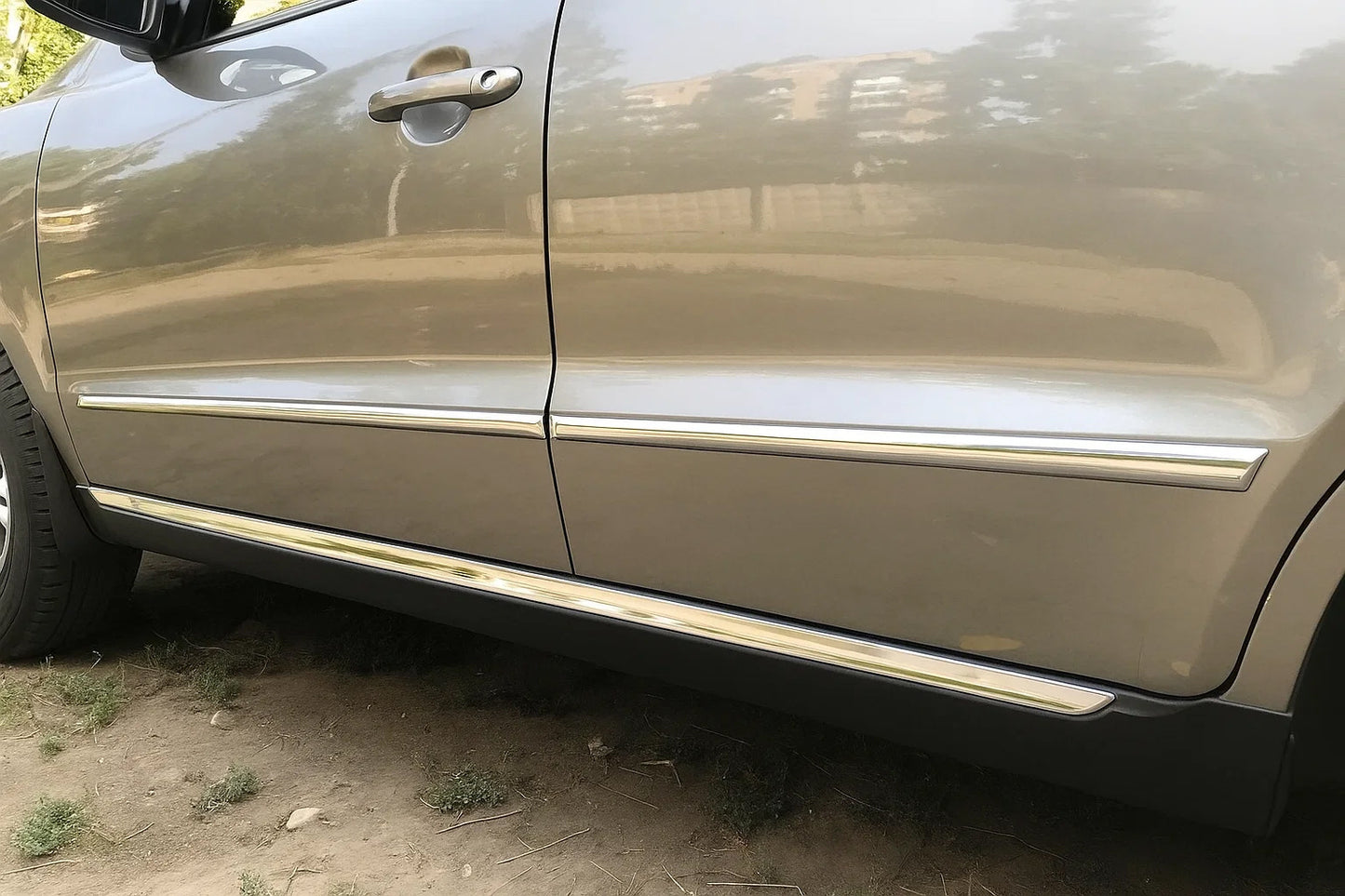 Door Mouldings Stainless Steel (4 pcs) for Hyundai Santa Fe 2 2006-2012 - image 2