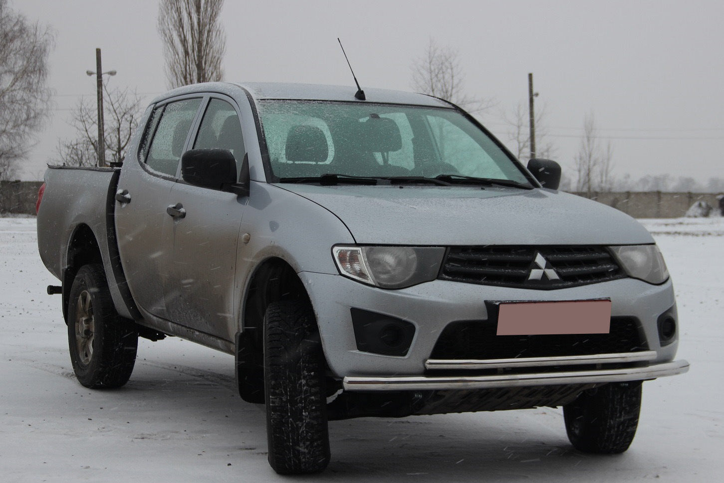 Front Bull Bar ST014 (Stainless Steel) for Mitsubishi L200 2006-2015 - image 3
