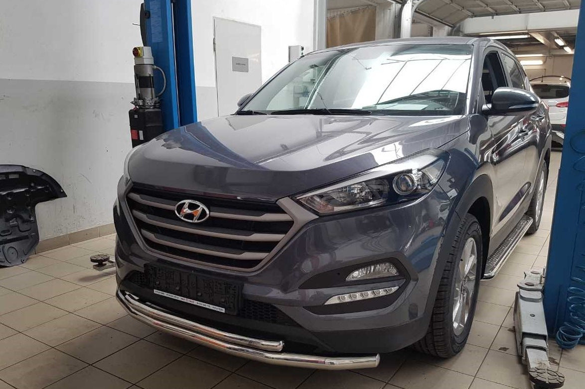 Front Bull Bar ST014 (Stainless Steel) for Hyundai Tucson TL 2016-2021 - image 1