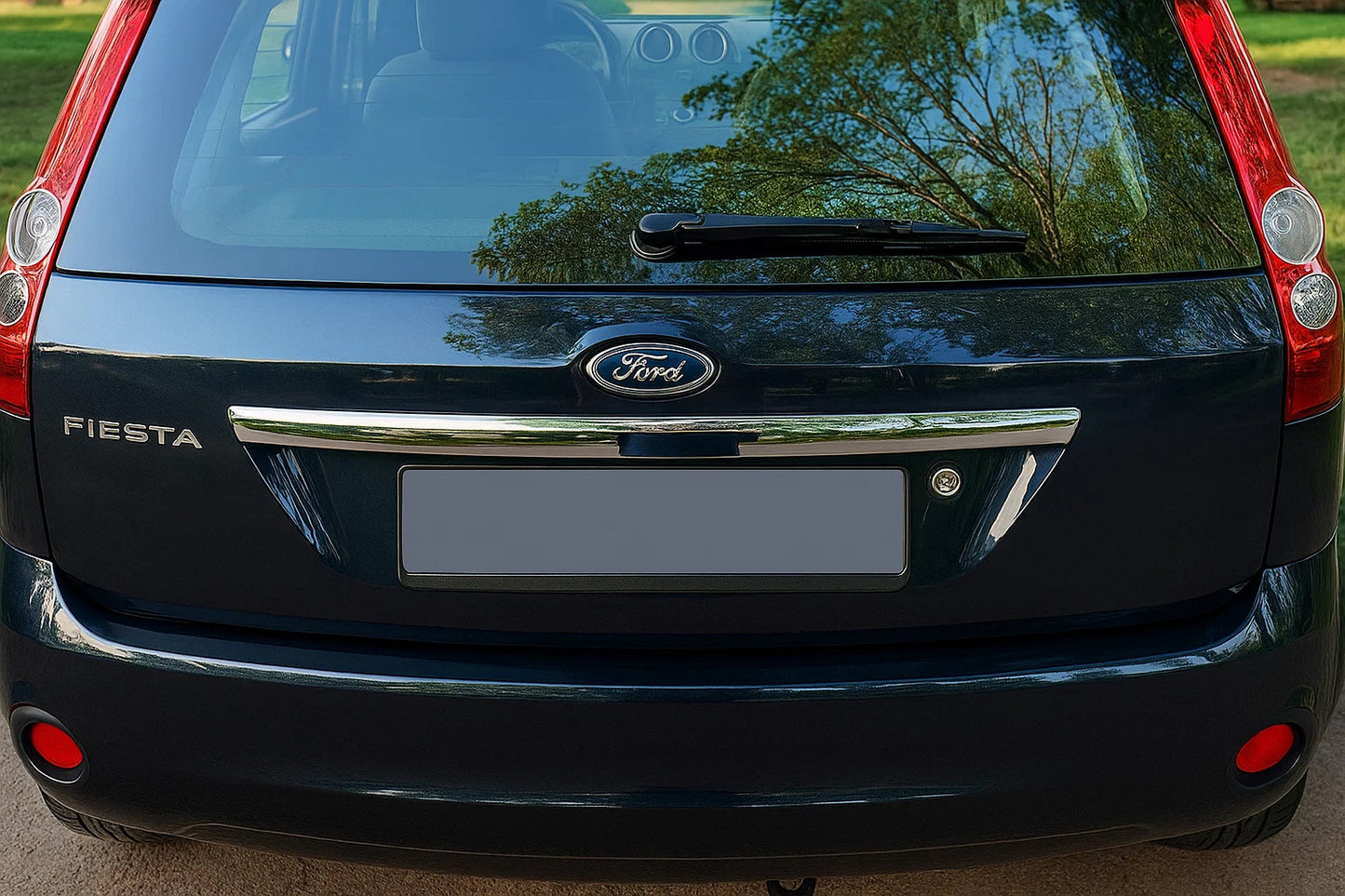 Chrome trim above license plate (stainless steel) for Ford Fiesta 2002-2008 - image 1