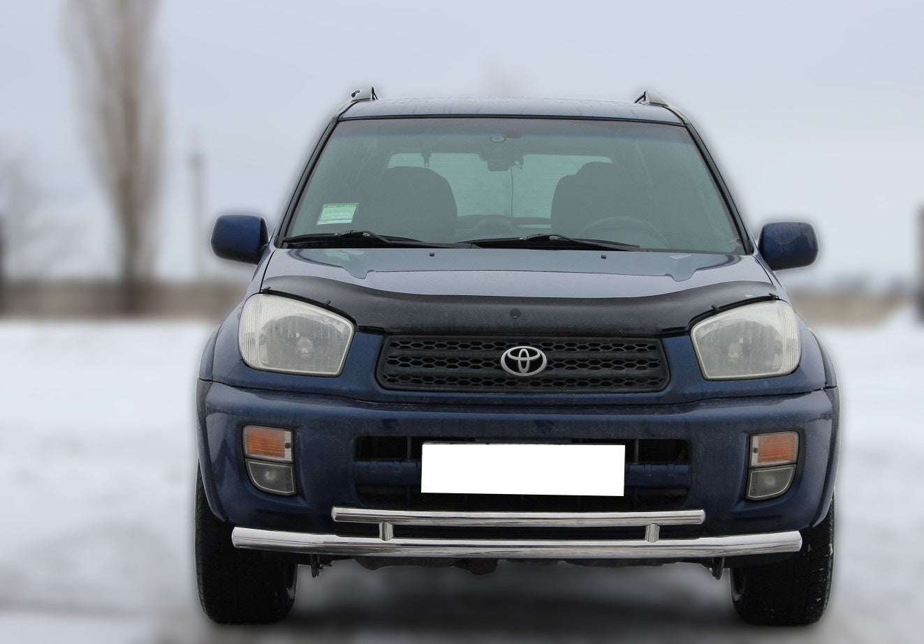 Front bumper guard ST014-1 (stainless steel) for Toyota Rav 4 2001-2005 - image 1