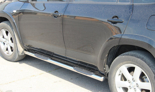 Side tubes for standard wheelbase (2 pcs, stainless steel) for Toyota Rav 4 2006-2013 - image 1