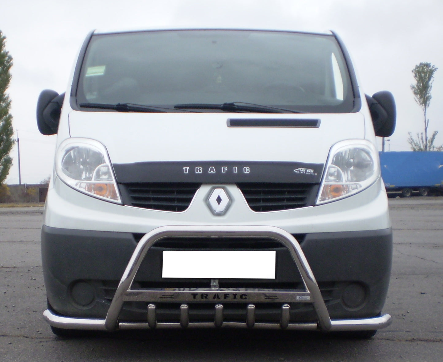 Bull bar with side tubes (stainless steel) for Renault Trafic 2001-2015 - image 1