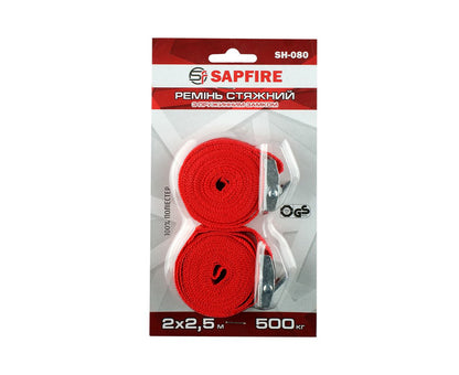 Tie Down Strap with Spring Buckle 500 kg 2x2.5 m SH-080 SAPFIRE - image 4
