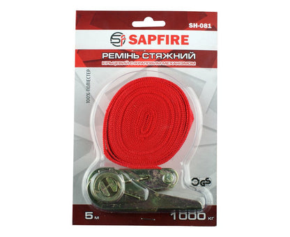 Ratchet tie down strap 1t 5m SAPFIRE - image 3