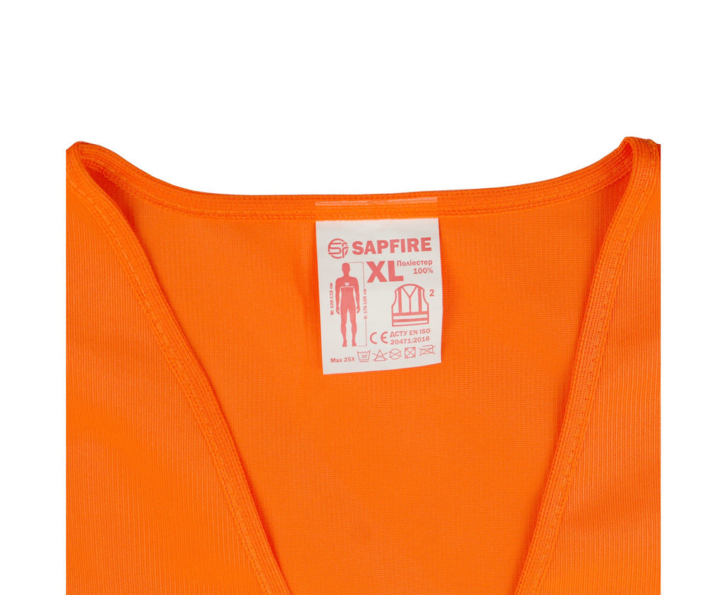 Safety Vest XL Orange SH-028 SAPFIRE - image 5
