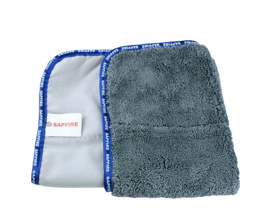 Double-sided cloth made of microfiber and artificial suede 35x40 cm SA-226 SAPFIRE - Reelken Auto