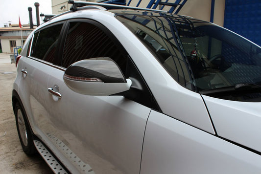 Mirror Covers (2 pcs, Carbon) for Kia Sportage 2010-2015 - image 1