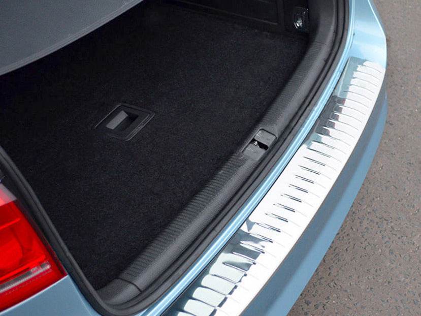 Rear bumper pad OmsaLine Gloss (SW, stainless steel) for Volkswagen Passat B7 2012-2015 - Reelken Auto