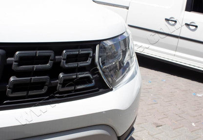 Lining on the grille (2 PCs, stainless steel) for Dacia Duster 2018-2024 - Reelken Auto