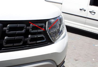 Chrome Grille Covers (2 pcs, Stainless Steel) for Dacia Duster 2018-2024 - image 1