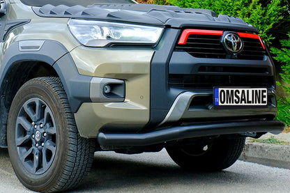 Front bumper guard Texas for 2020+ (76mm, black) for Toyota Hilux 2015- - image 1