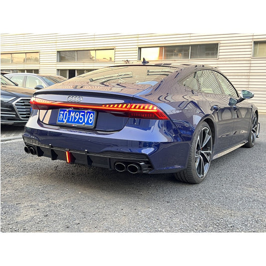 Rear Diffuser with Exhaust Tips S-Style for Audi A7 2018- - image 1