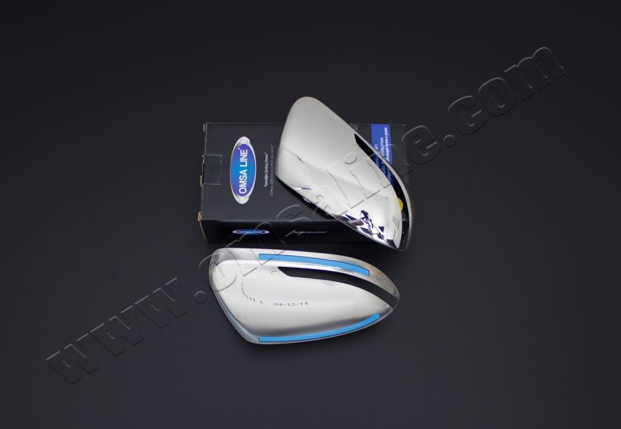 Mirror Covers V2 (2 pcs, Stainless Steel) for Hyundai I-20 2014-2020 - image 3